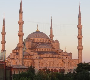 The Blue Mosque at sunrise.