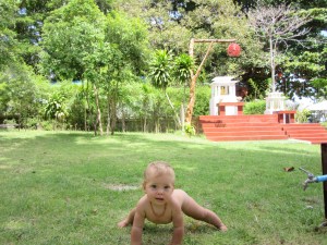 Paulina started to crawl. Much excitement.