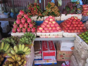 Colorful market scene.