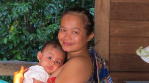 Anna and the delightful baby.