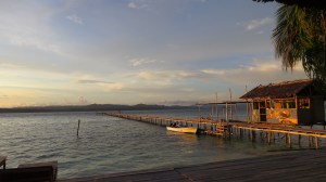 The dive shack and jetty at Yenkoranu.