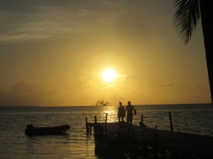 Sunset in the San Blas Islands.